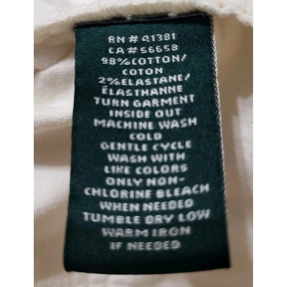 Lauren Ralph Lauren Corduroy Pants 8P Straight Slimming Ivory Fall Holidays $99 - Picture 7 of 7